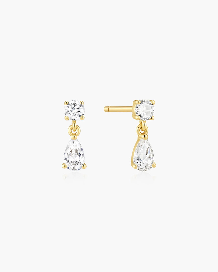 Ania Haie - Glimmer Glow Teardrop & Round Stud Earrings - Gold