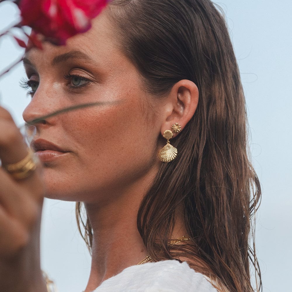 Daisy London - Bellis Daisy Stud Earrings - Gold