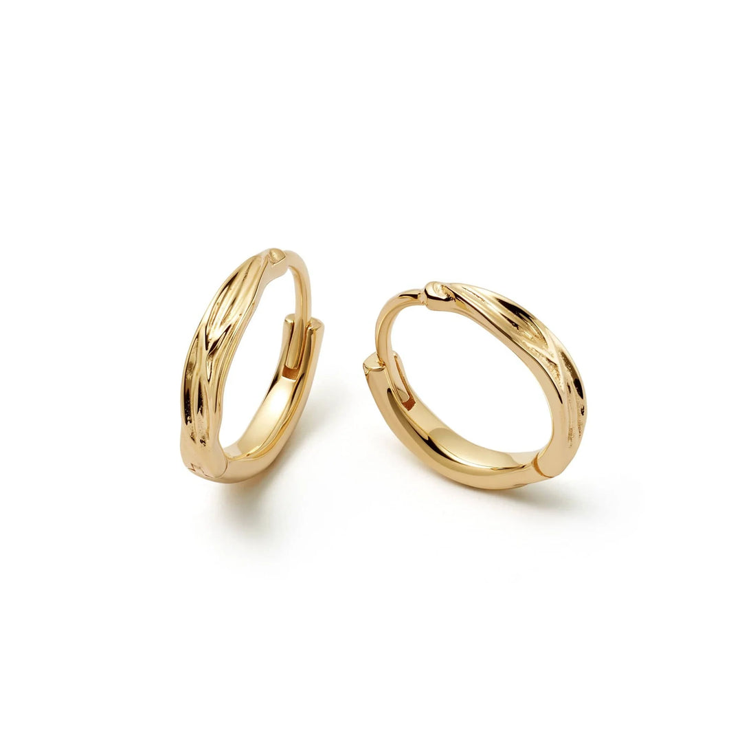Daisy London - Organic Huggie Hoop Earrings - Gold