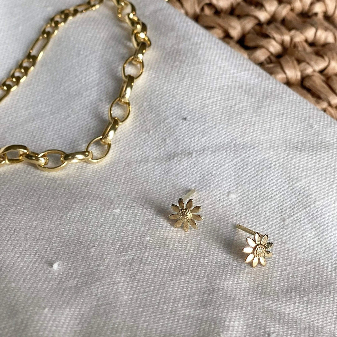 Daisy London - Marguerite Daisy Stud Earrings - Gold