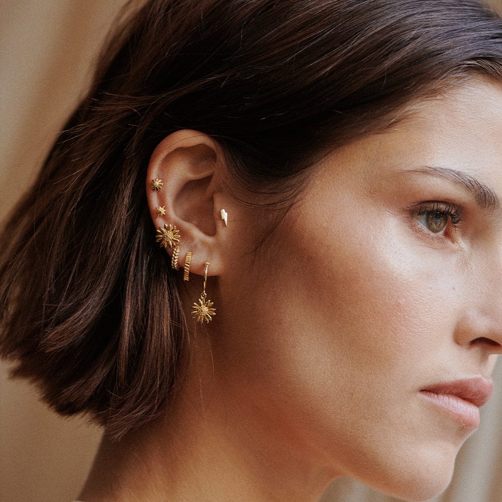 Daisy London - Marguerite Daisy Stud Earrings - Gold