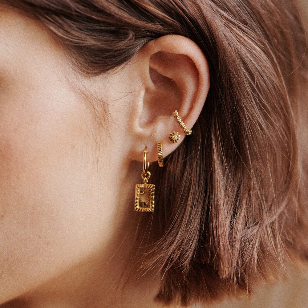 Daisy London - Marguerite Daisy Stud Earrings - Gold