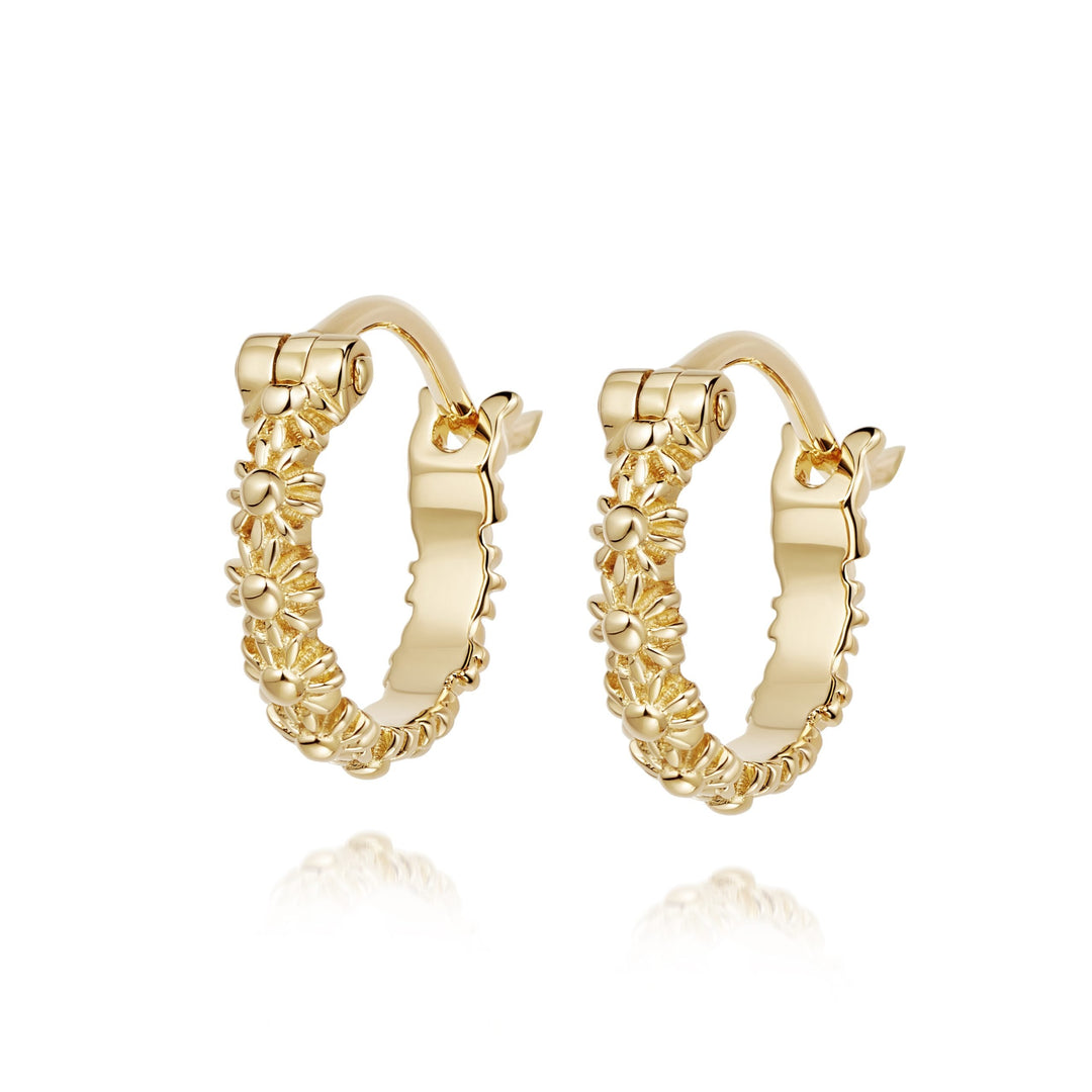 Daisy London - Iota Daisy Hoop Earrings - Gold