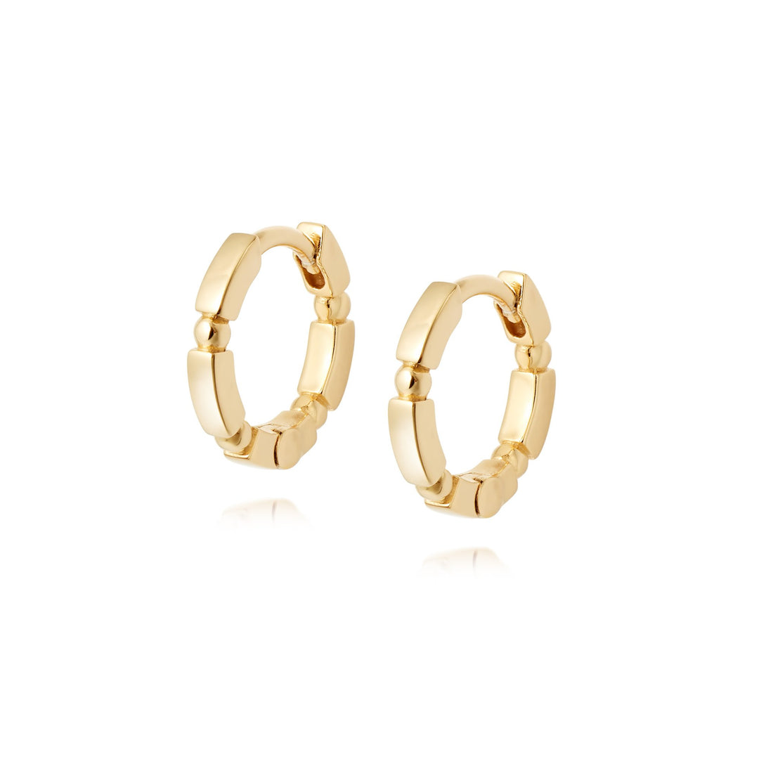 Daisy London - Stacked Huggie Hoops - Gold