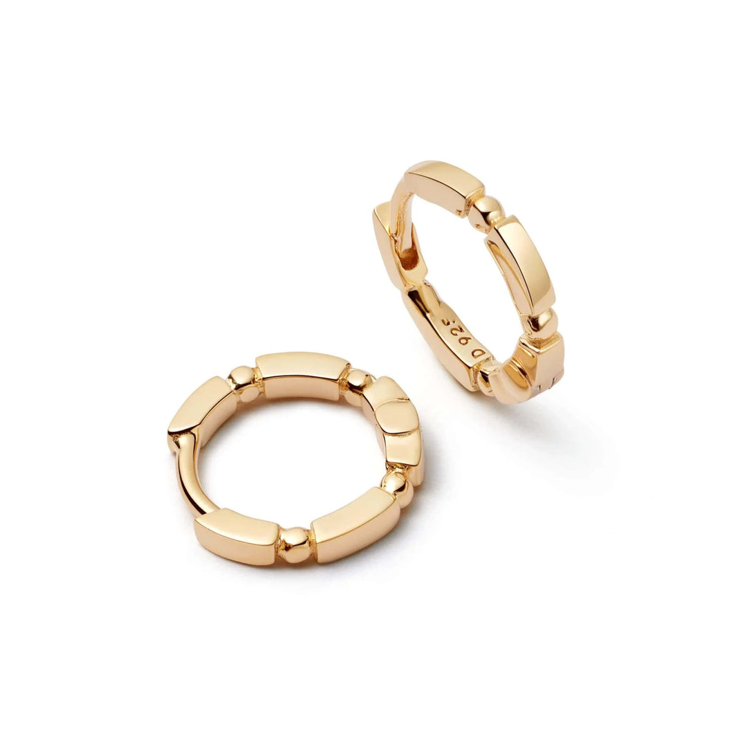 Daisy London - Stacked Huggie Hoops - Gold