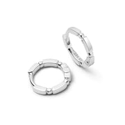 Daisy London - Stacked Huggie Hoops - Silver