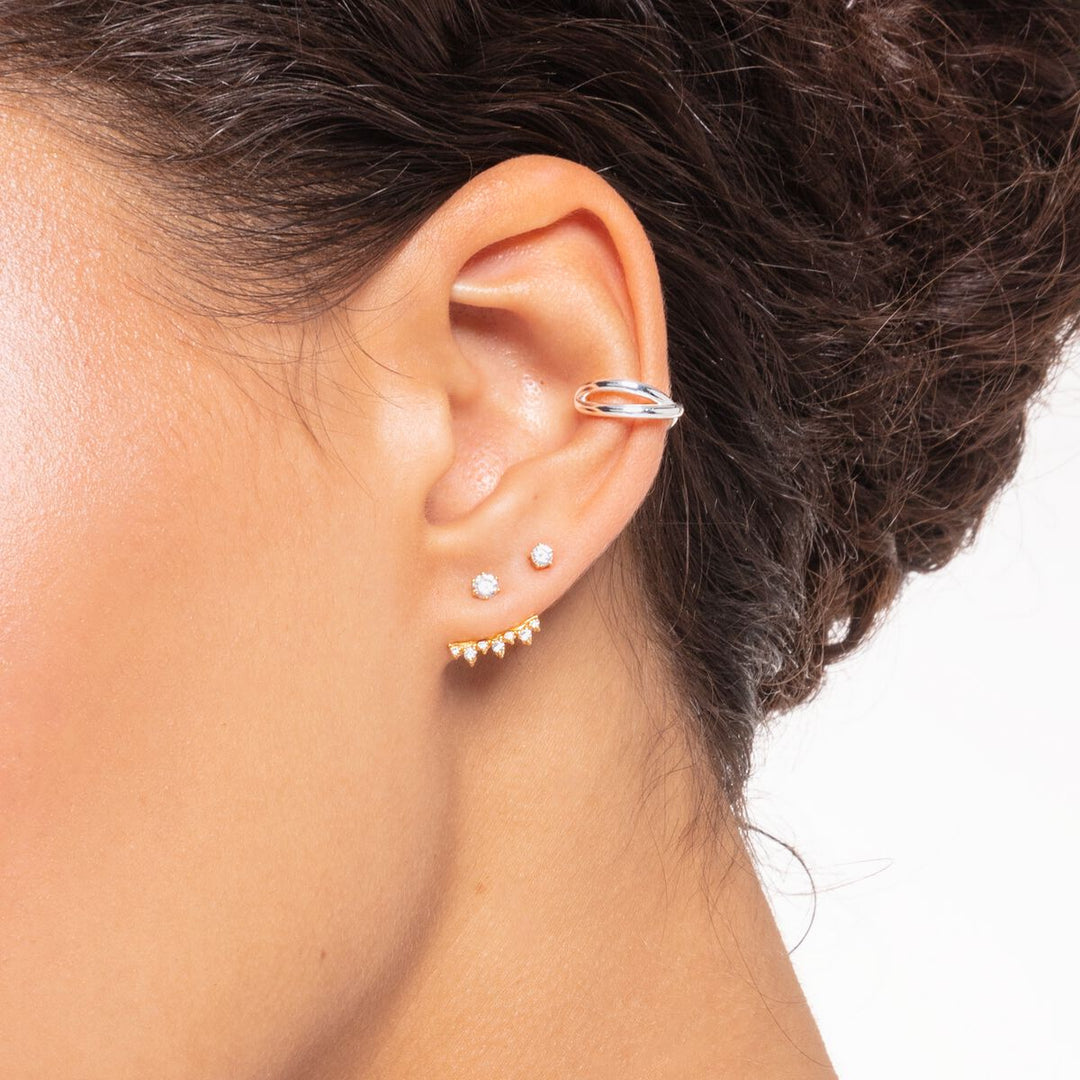 Thomas Sabo - Double Strand Single Ear Cuff Earring - Silver