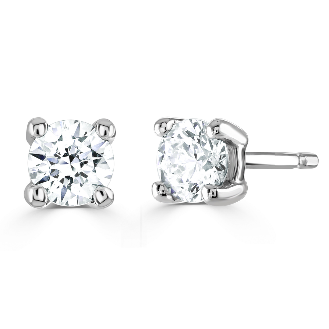 Brown & Newirth - Ava 4-Claw Diamond Studs - 9kt White Gold