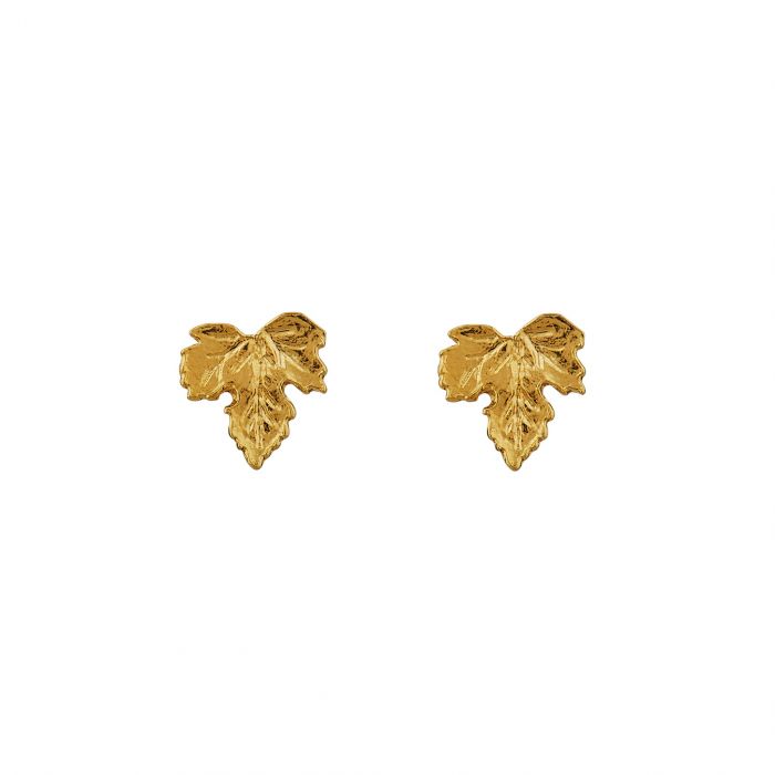 Alex Monroe - Vine Leaf Stud Earrings - Gold