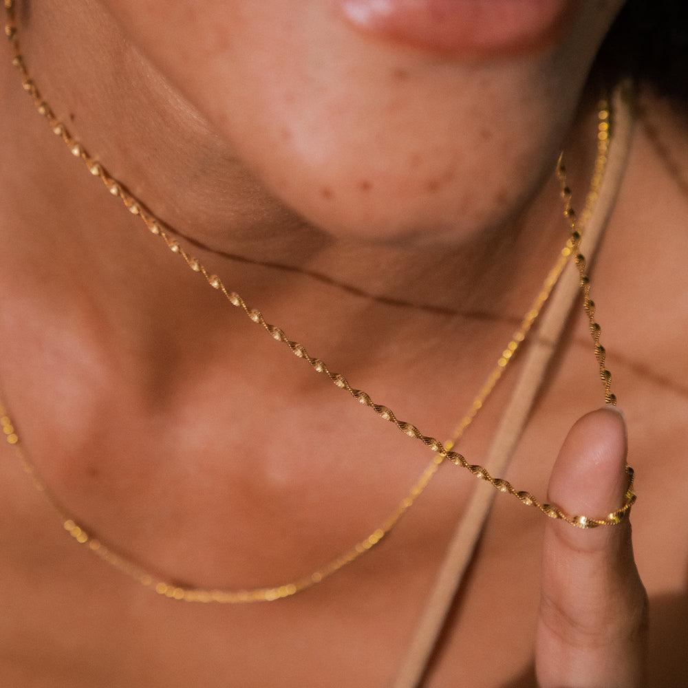 Daisy London - Helix Twisted Chain Necklace - Gold