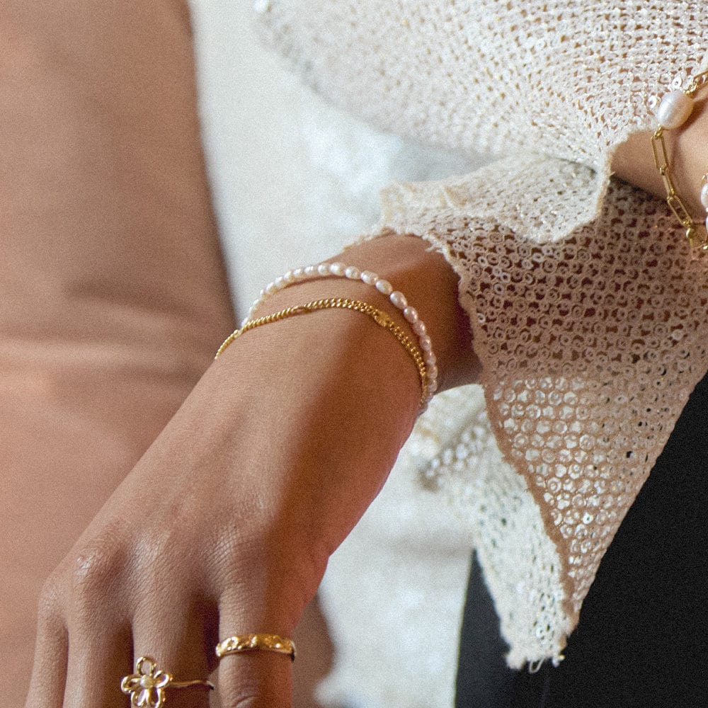 Daisy London - Freshwater Seed Pearl Bracelet - Gold