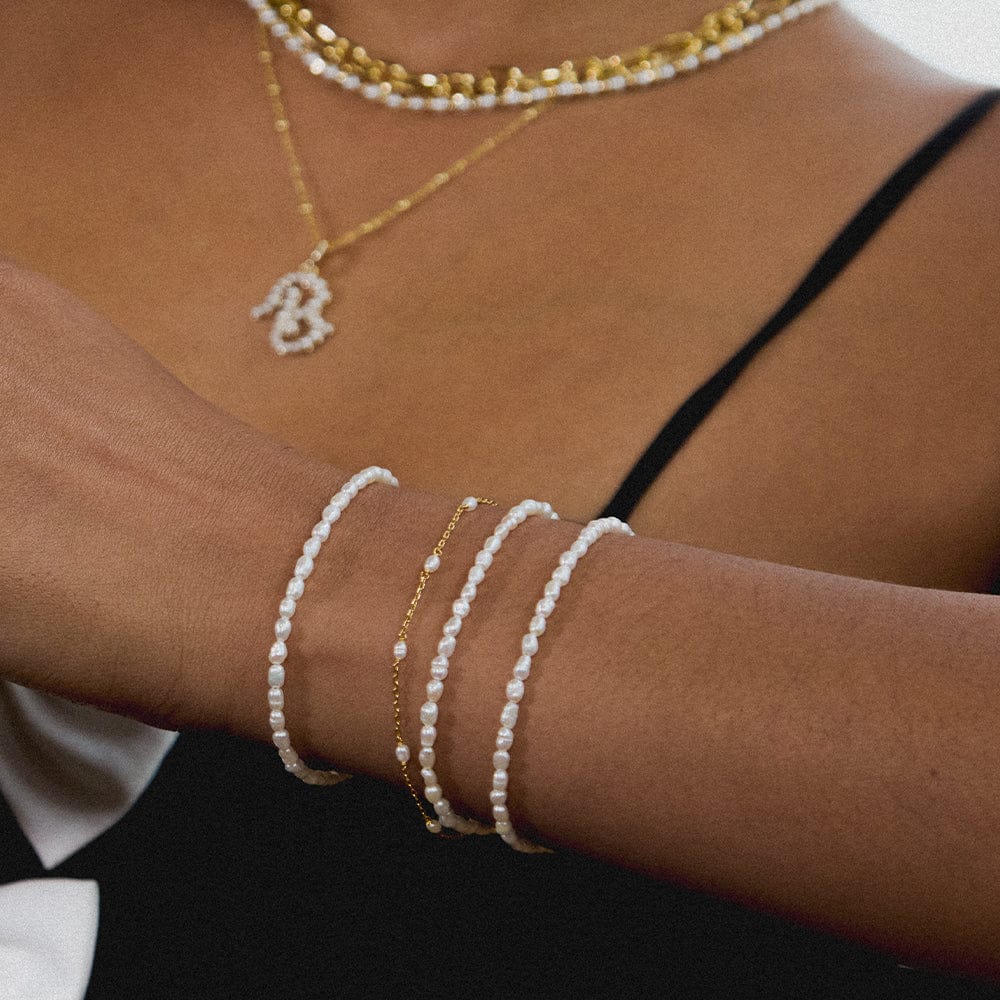 Daisy London - Freshwater Seed Pearl Bracelet - Gold