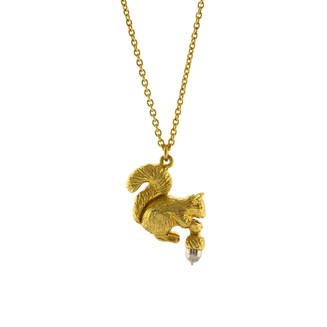 Alex Monroe - Squirrel & Acorn Necklace - Gold