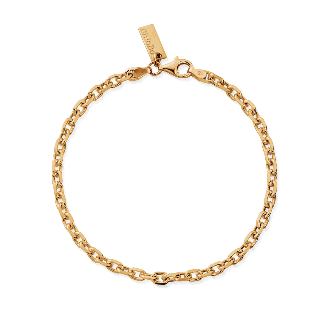 ChloBo - Men's Anchor Chain Bracelet - Gold