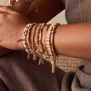 ChloBo - Cute Charm Feather Heart Bracelet - Gold