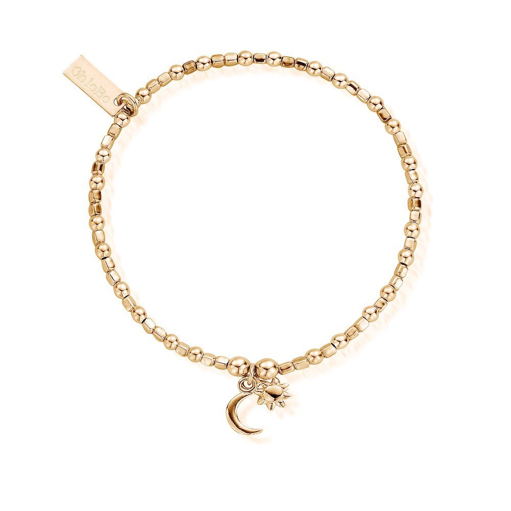 ChloBo - Dainty Moon & Sun Bracelet - Gold