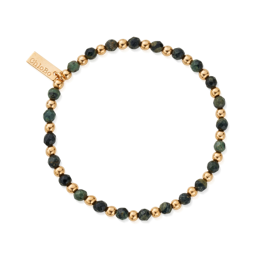 ChloBo - Men's Kambaba Jasper Ball Bracelet - Gold