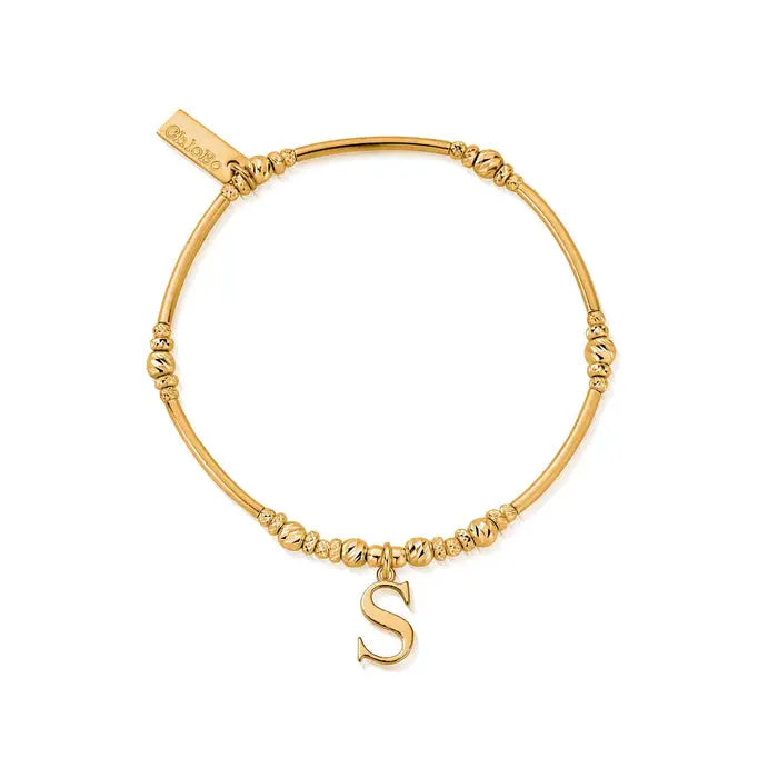 ChloBo - Iconic Initial 'S' Bracelet - Gold