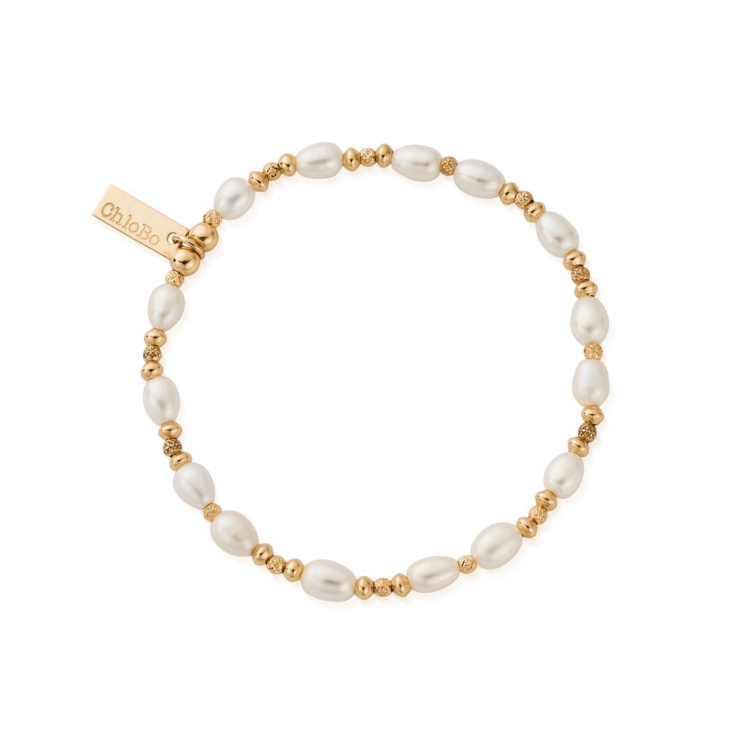 ChloBo - Sparkle Pearl Bracelet - Gold