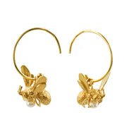 Alex Monroe - Flying Bee Hoops - Gold