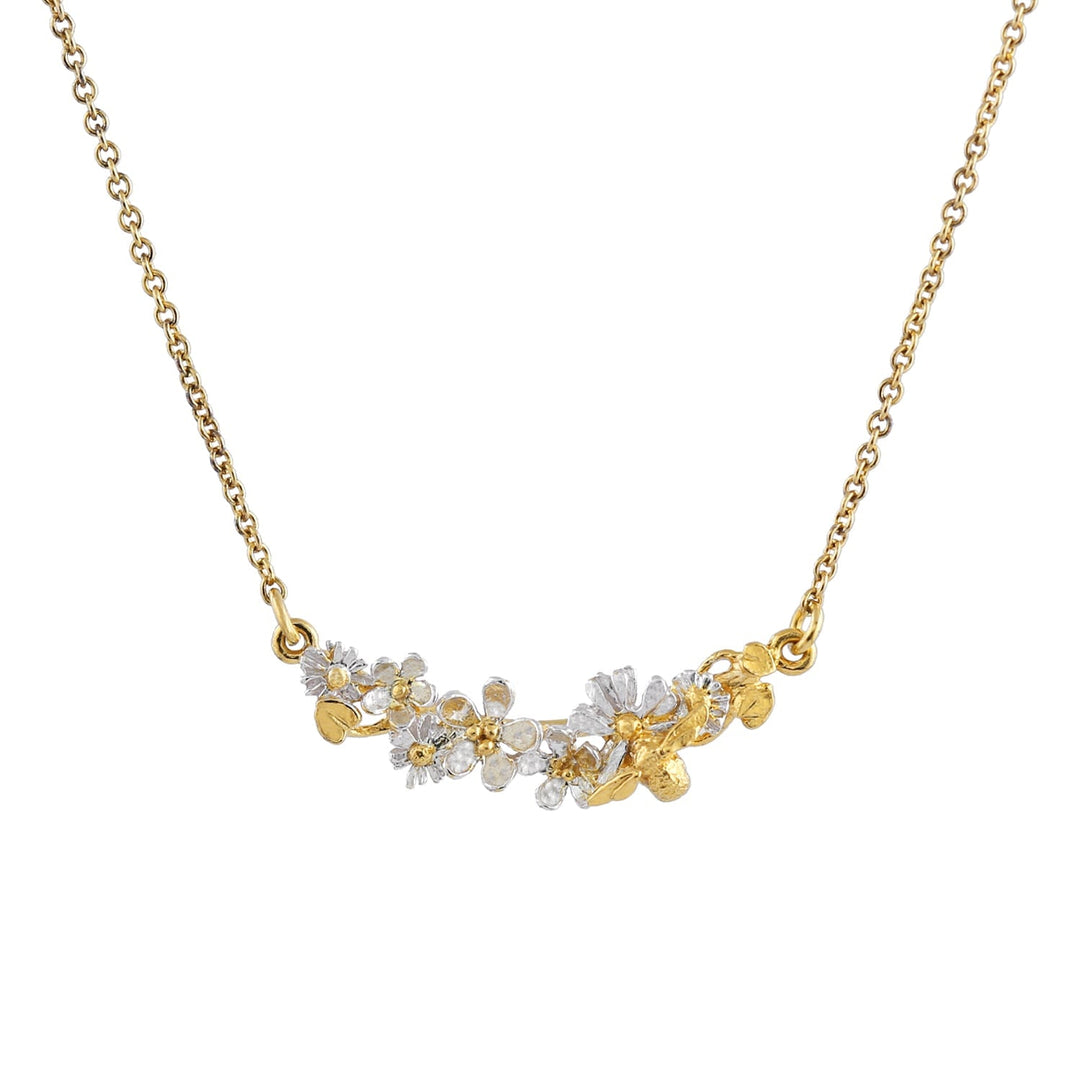 Alex Monroe - In-Line Garden Gathering Necklace with Itsy Bitsy Bee - Gold