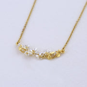 Alex Monroe - In-Line Garden Gathering Necklace with Itsy Bitsy Bee - Gold