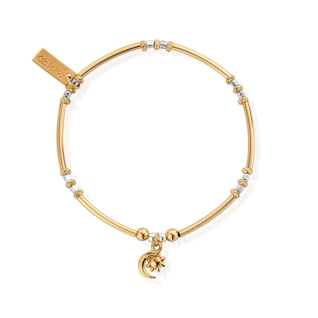 ChloBo - Dainty Moon & Sun Bracelet - Two Tone