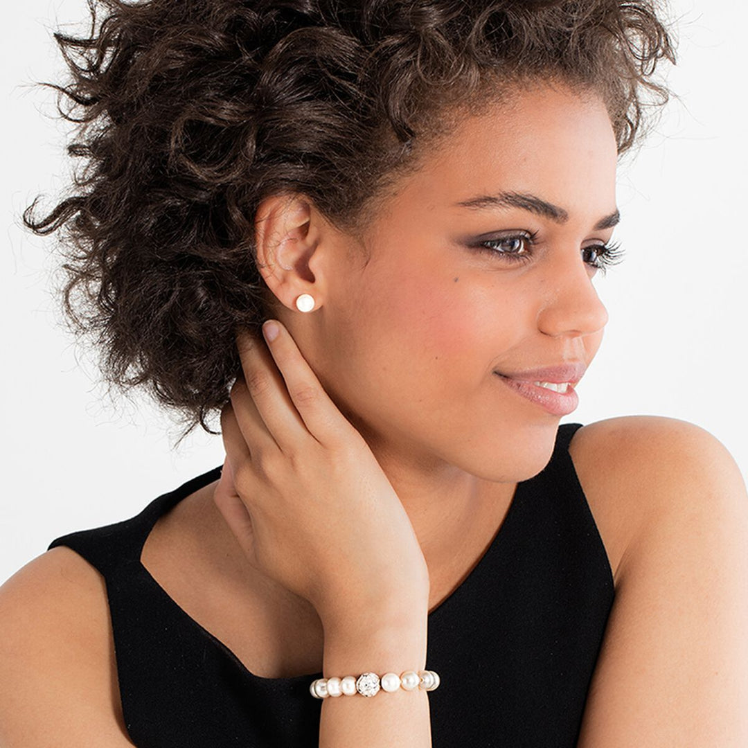 Thomas Sabo - Pearl 0.8cm Stud Earrings - Silver