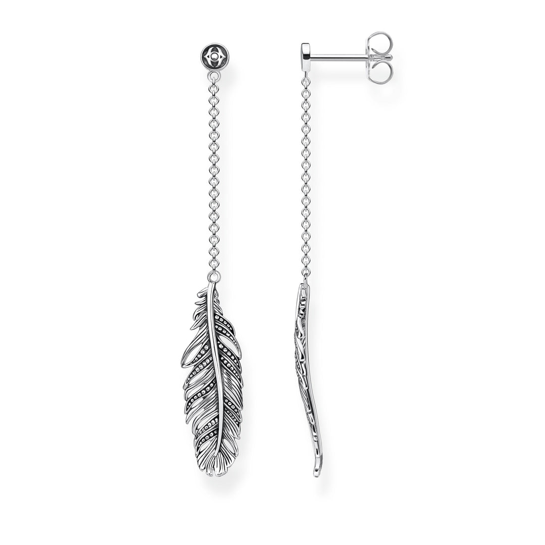 Thomas Sabo - Silver Feather Drop Earrings