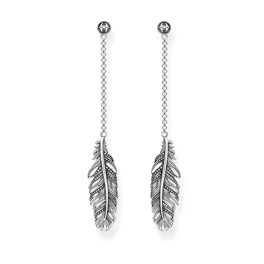 Thomas Sabo - Silver Feather Drop Earrings