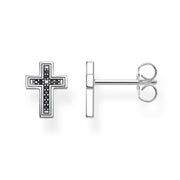 Thomas Sabo - Silver Black Zirconia Cross Studs