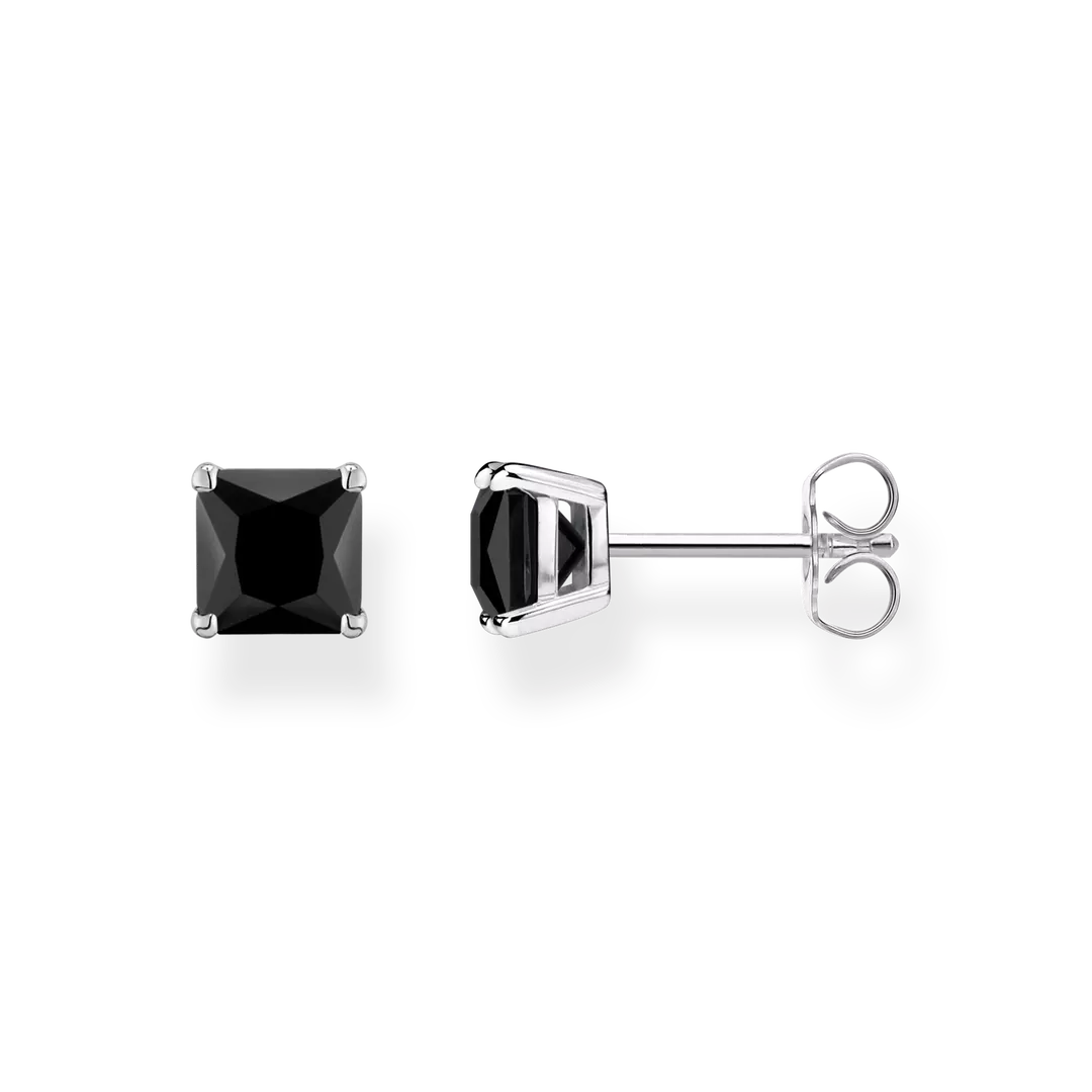 Thomas Sabo - Black Stone Earring Studs - Silver