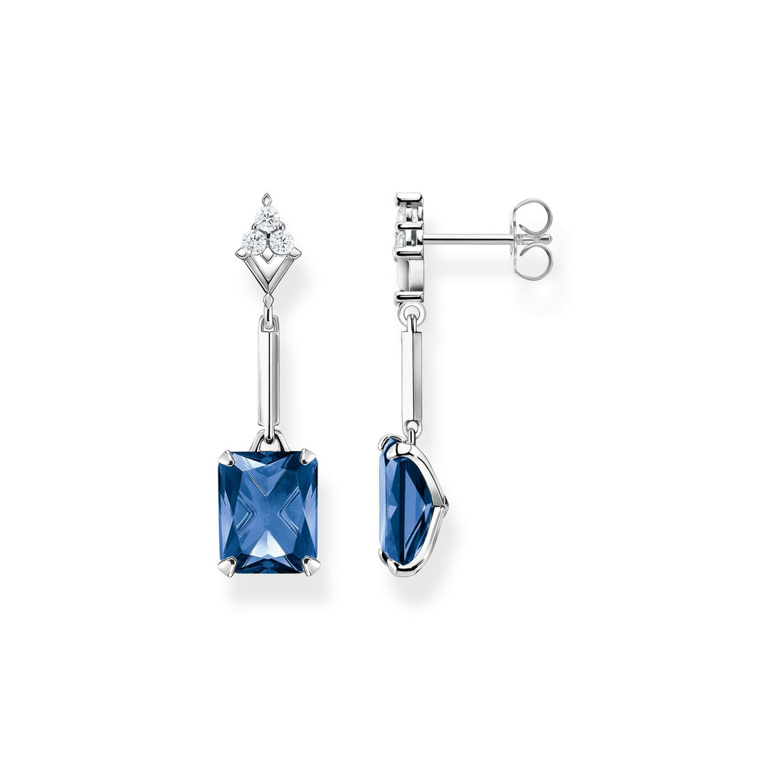 Thomas Sabo - Blue & White Stones Drop Earrings