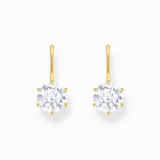 Thomas Sabo - White CZ Hook Earrings - Gold