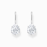 Thomas Sabo - White CZ Drop-Shaped Earrings - Silver
