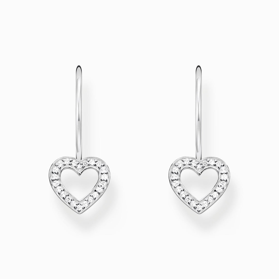 Thomas Sabo - Heart Shaped CZ Earrings - Silver