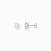 Thomas Sabo - Big White CZ Stud Earrings - Silver