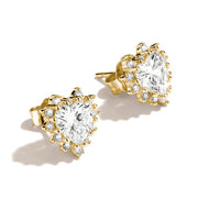 Thomas Sabo - White Heart Earring Studs With Zirconia - Gold