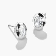 Thomas Sabo - Oval CZ Stud Earrings - Silver