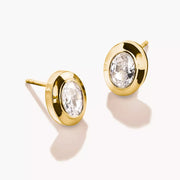 Thomas Sabo - Oval CZ Stud Earrings - Gold
