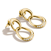 Thomas Sabo - Together Dangle Earrings With White Zirconia - Gold