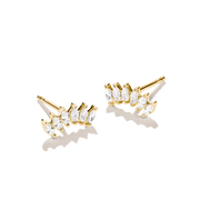 Thomas Sabo - Claw Earrings With Dangle And White Zirconia - Gold