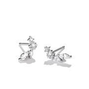 Thomas Sabo - Claw Earrings With Dangle And White Zirconia - Silver