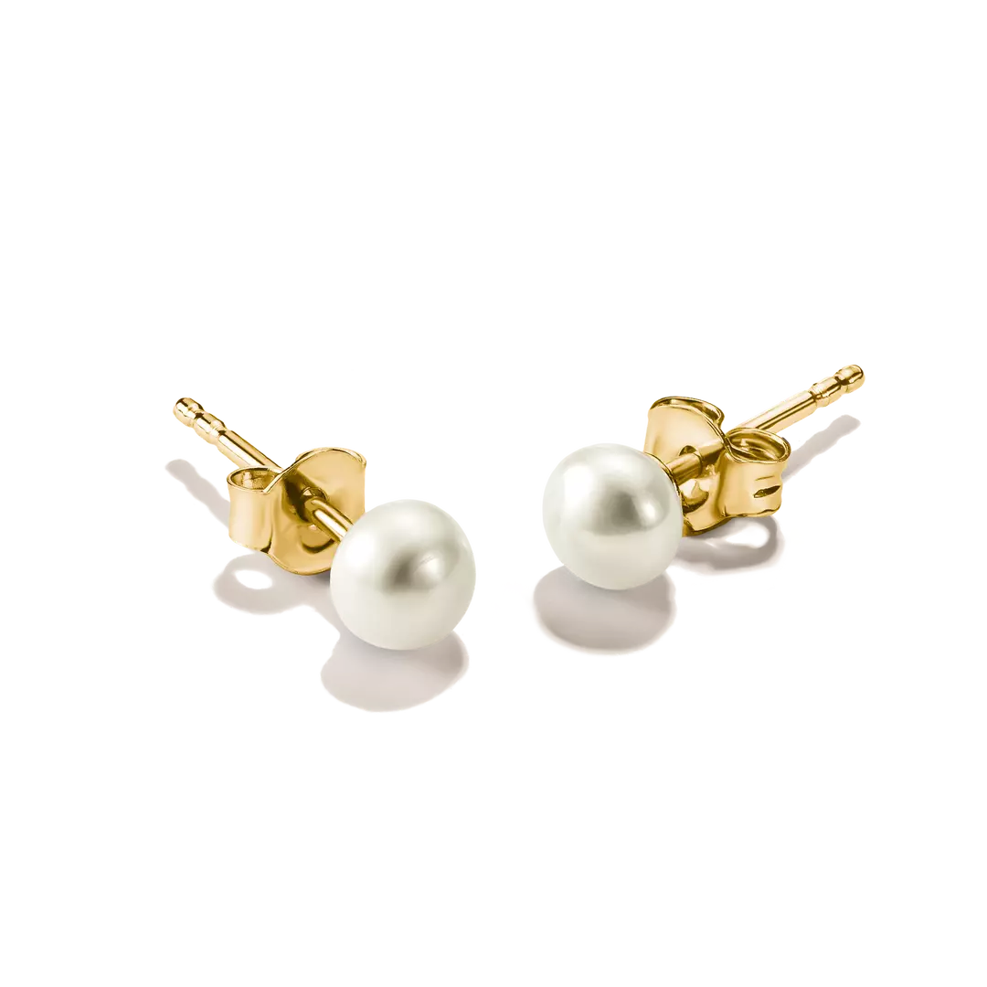 Thomas Sabo - 5.2mm Pearl Stud Earrings - Gold