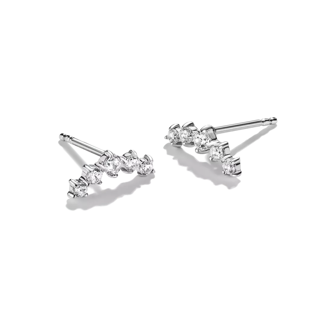 Thomas Sabo - Small Claw Stud Earrings With White Zirconia - Silver