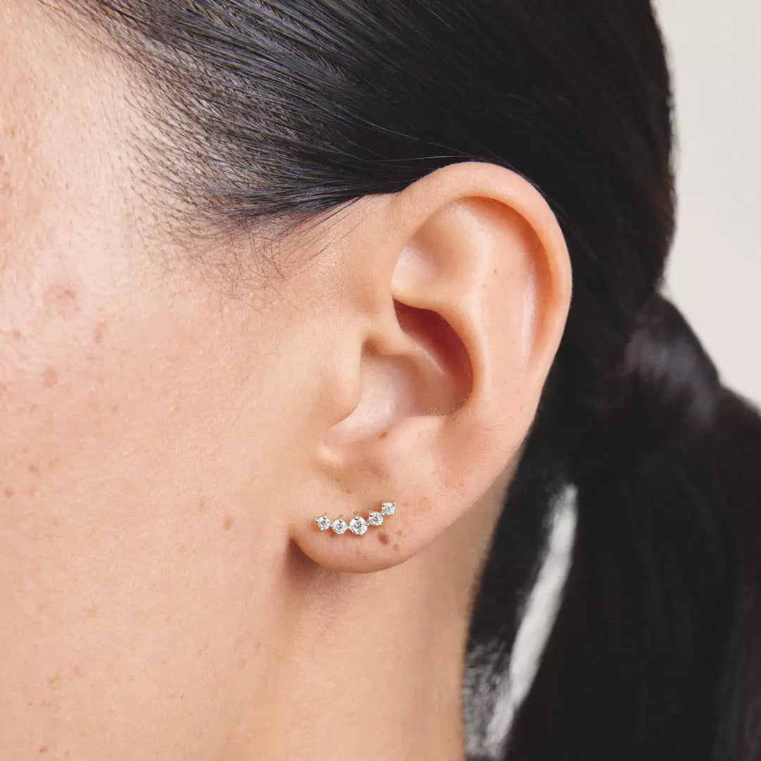 Thomas Sabo - Small Claw Stud Earrings With White Zirconia - Silver