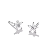 Thomas Sabo - Full Flower Stud Earrings With White Zirconia - Silver