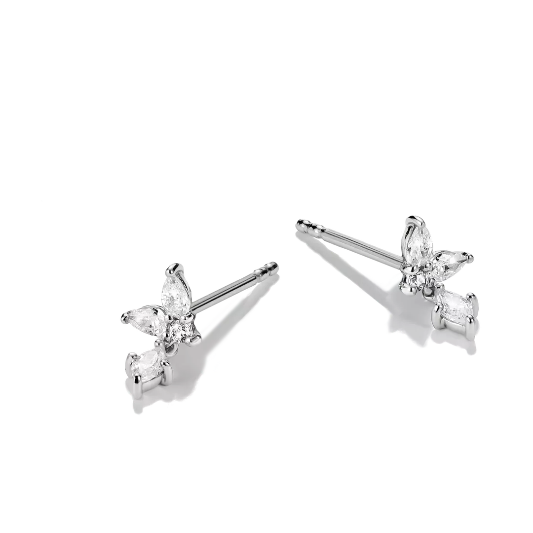 Thomas Sabo - Classic Stud And Dangle Earrings With White Zirconia - Silver