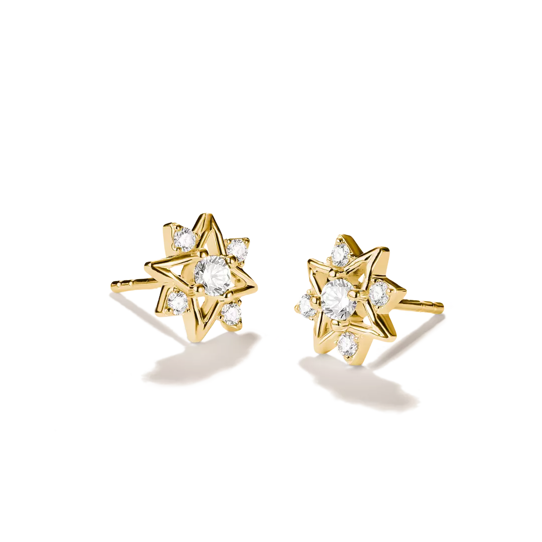 Thomas Sabo - Midnight Skies Star Stud Earrings With White Zirconia - Gold