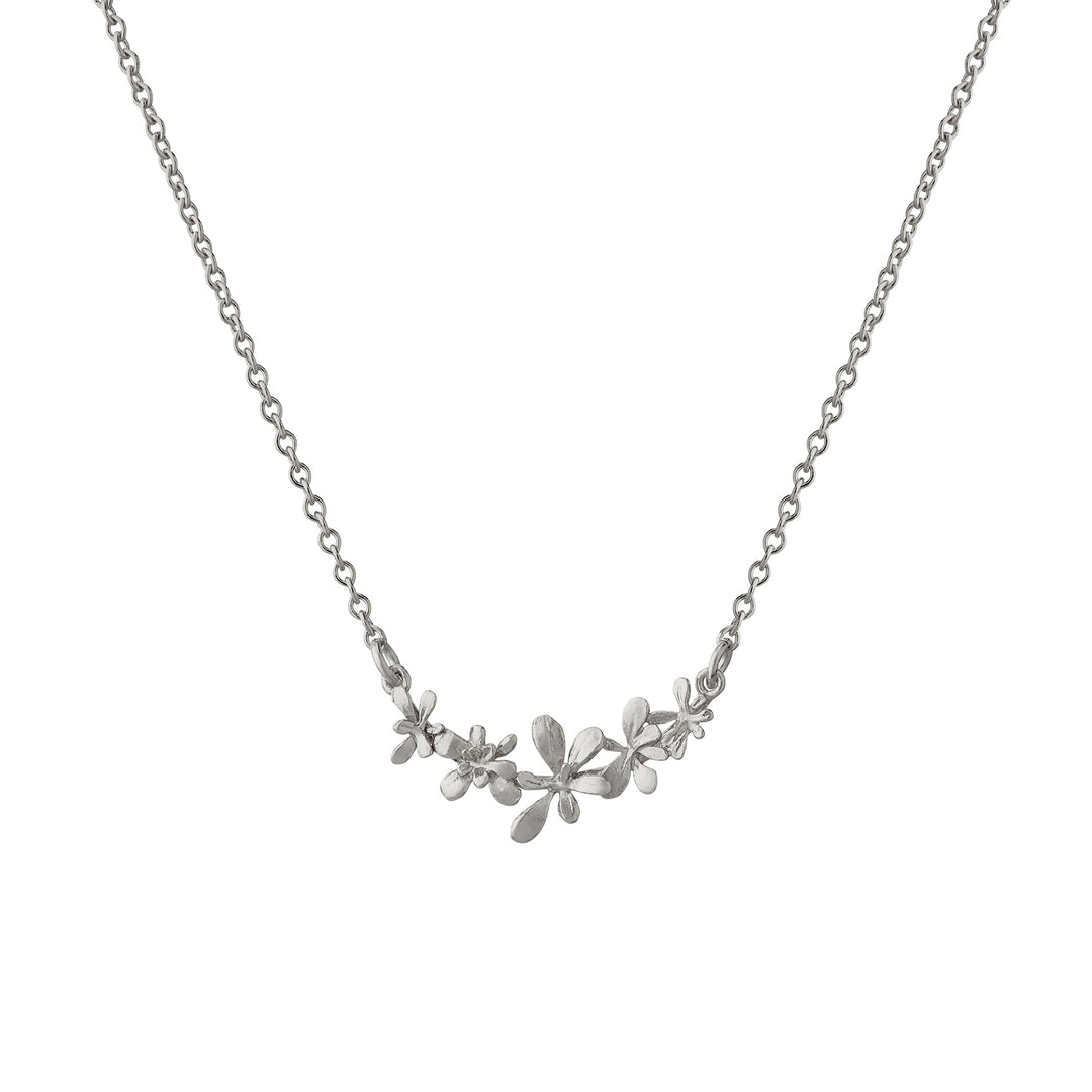 Alex Monroe - Sprouting Rosette In-Line Necklace - Silver